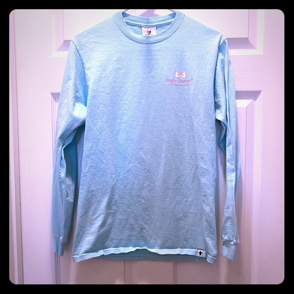 SIMPLY SOUTHERN Small blue long sleeve T-shirt tee